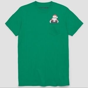 Fifth Sun Ugly Holiday Santa With Coal T-Shirt NWT